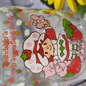 Rare Vintage 1980s American Greetings Strawberry Shortcake glass canister jar